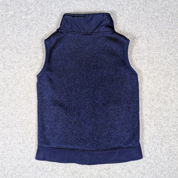 Carter’s Sweater Knit Fleece Vest Boys 4 Navy Blue Full Zip Pockets Preppy - Picture 6 of 10